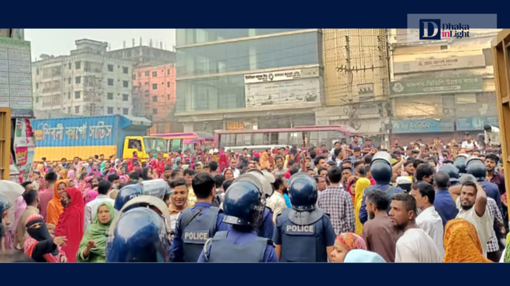 হঠাৎ কারখানা বন্ধের নোটিশ, টঙ্গীতে ঢাকা-ময়মনসিংহ মহাসড়ক অবরোধ করেন শ্রমিকেরা, Dhakainlight.com